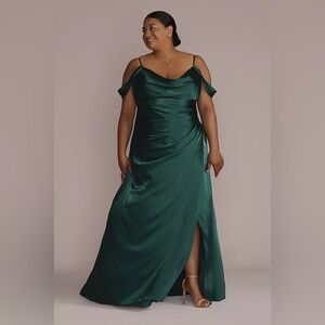 David’s Bridal GALINA SIGNATURE
Charmeuse Cowl Dress with Swag Sleeves GEM